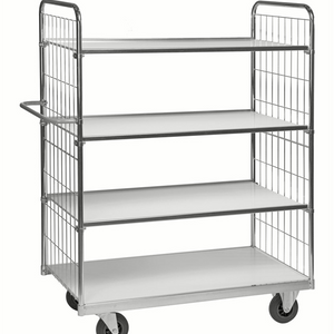 Regal-Rollwagen Serie 9000 – elektroverzinkt – Tragfähigkeit 300 kg (1790 × 650 × 1695 mm)