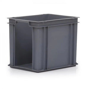 30.2 litre food approved polypropylene order picking container with open front