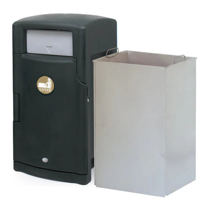 110 Litre External Push Flap Bin – MDPE Lockable Waste & Recycling Bin with Liner