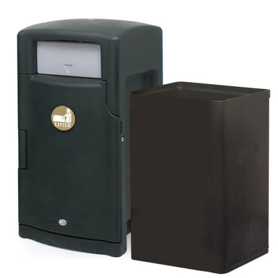110 Litre External Push Flap Bin – MDPE Lockable Waste & Recycling Bin with Liner