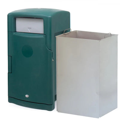 110 Litre External Push Flap Bin – MDPE Lockable Waste & Recycling Bin with Liner