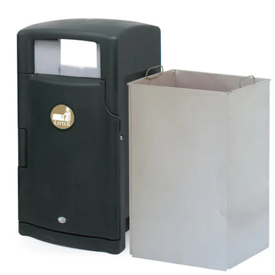 110 Litre External Hood Top Bin – Lockable MDPE Waste & Recycling Bin with Liner