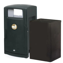 110 Litre External Hood Top Bin – Lockable MDPE Waste & Recycling Bin with Liner