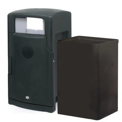 110 Litre External Hood Top Bin – Lockable MDPE Waste & Recycling Bin with Liner
