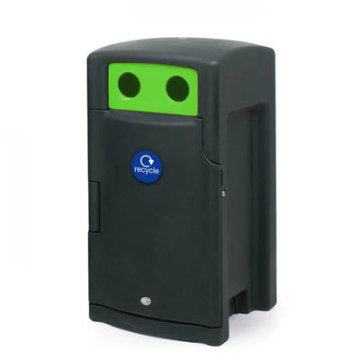 110 Litre External Bottle & Can Recycling Bin – Lockable MDPE Recycling Unit with Liner