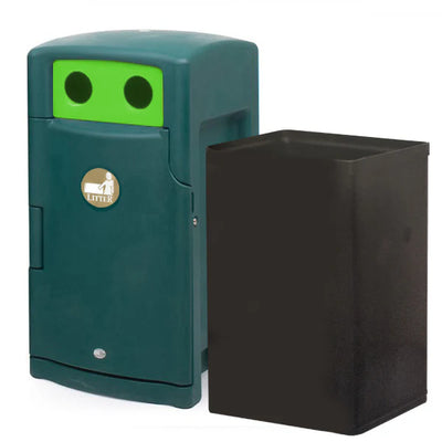 110 Litre External Bottle & Can Recycling Bin – Lockable MDPE Recycling Unit with Liner