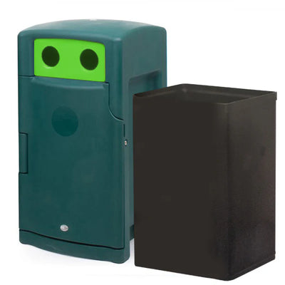 110 Litre External Bottle & Can Recycling Bin – Lockable MDPE Recycling Unit with Liner