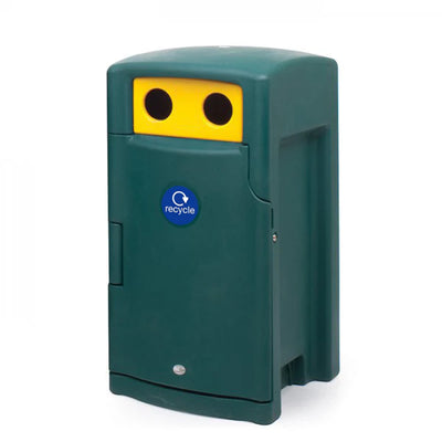 110 Litre External Bottle & Can Recycling Bin – Lockable MDPE Recycling Unit with Liner