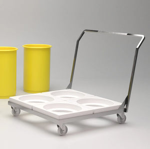 Quad-Dolly-Trolley für 18L, 30L, 45L & 73L Stapelboxen – Kompatibel mit 90L Nesting-Bin & 90L konischem Nesting-Bin – Für Lebensmittel zugelassen