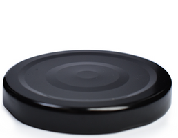 48 mm schwarze Twist-Off-Knopfkappen