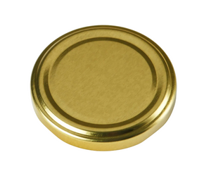 63mm standard gold RTS metal twist-off cap with LAQ 9 lacquer coating