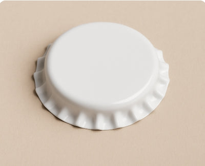 Weiße Kronkorken für Bierflaschen – 26 mm