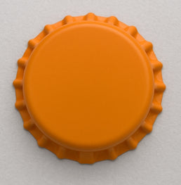 Orangefarbene Kronkorken für Bierflaschen – 26 mm