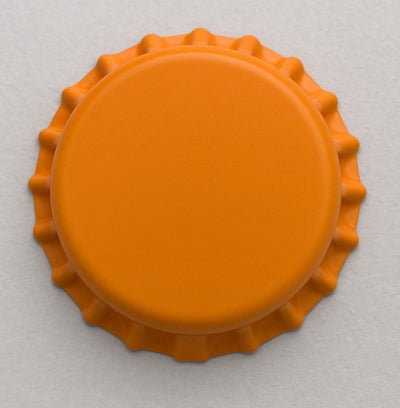 Orangefarbene Kronkorken für Bierflaschen – 26 mm