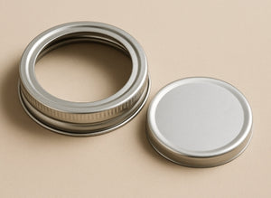 2-Teilig 70MM Silber Mason Deckel & Dichtkomponente