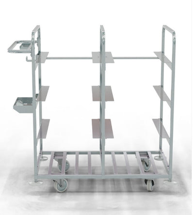 Metal Order Picking Cart – 8 Shelf Warehouse Trolley | 150kg Load Capacity