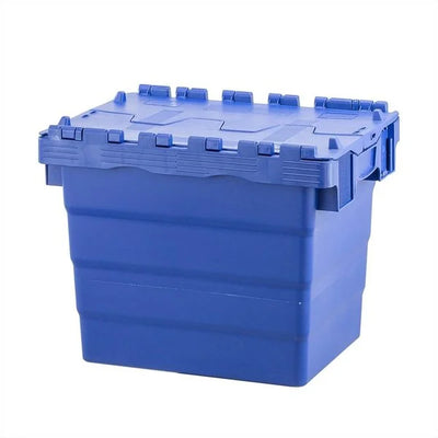 Attached Lid Tote Box – 28 Litres – 400x300x320mm – Stackable & Nestable