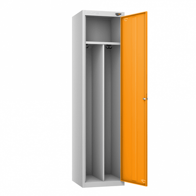 Clean and Dirty Steel Locker with Cam Key Lock, Central Partition and Top Shelf