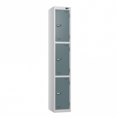 Coloured Door Steel Locker with Cam Key Lock, 300mm Depth