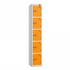 Coloured Door Steel Locker with Cam Key Lock, 300mm Depth
