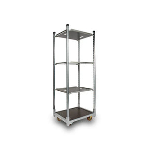 Dänischer Pflanzenwagen mit 3 verstellbaren Regalen – 715x565x1900mm, verzinkter Stahlrahmen