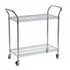 Chrome Wire 2 Shelf Tray Trolley - 210kg Capacity