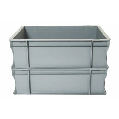 Euro-Stapelbox aus Kunststoff – 400 x 300 x 120 mm – 10 l Fassungsvermögen – Boden und Seiten geschlossen