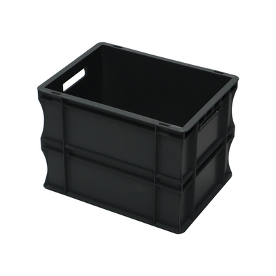 Euro-Stapelbox aus Kunststoff – 400 x 300 x 290 mm – 25 l Fassungsvermögen – Verstärkter Boden