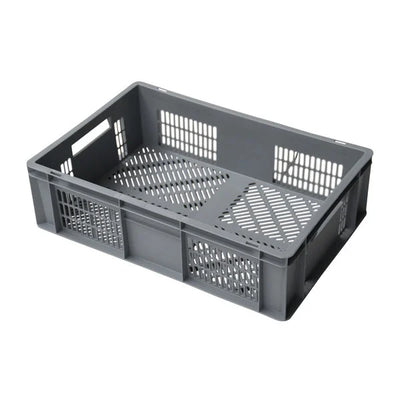 Euro-Stapelschale aus Kunststoff – 600 x 400 x 170 mm – 30 l Fassungsvermögen – perforiert