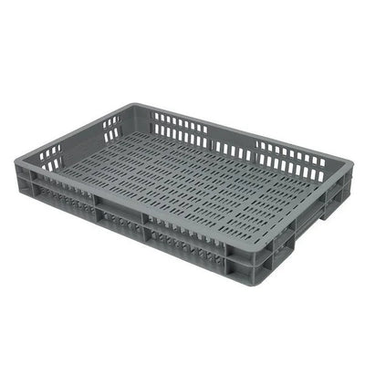 Euro-Stapelschale aus Kunststoff – 600 x 400 x 80 mm – 15 l Fassungsvermögen – perforiert