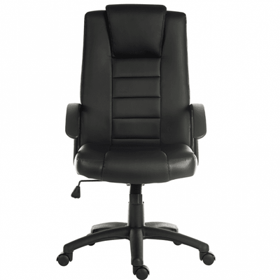 Executive Leather Office Chair with Fixed Armrests - Height Adjustable 500-600mm