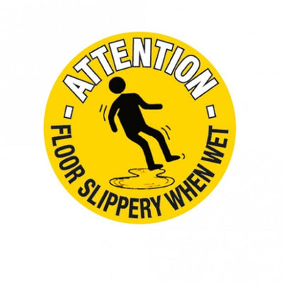 Attention Floor Slippery When Wet Floor Marker Sign – 430mm Slip Resistant Graphic