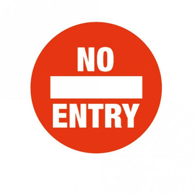 No Entry Floor Marker Graphic Sign – High-Visibility Safety Floor Sign