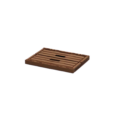 Folding Crate with Wood-Look – 400x300x163mm – Lightweight & Durable