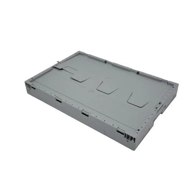 Folding Plastic Crate with Lid – 600x400x320mm – 59L – Closed Sides & Base
