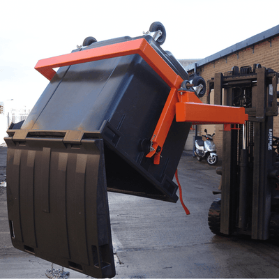 Forklift Fork Mounted Wheelie Bin Lifter – For 660 to 1100 Litre Bins