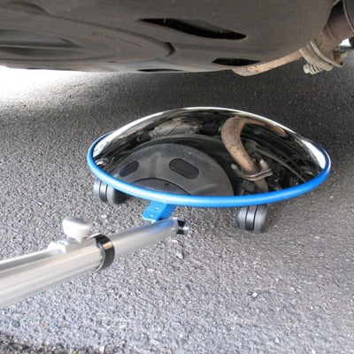 Heavy Duty Lookunder Vehicle Inspection Mirror, 300mm Diameter, 0.7 - 1.2m Handle