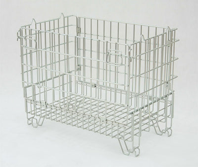 Folding Mesh Container 800 x 600 x 680mm – Stackable Wire Container | 400kg Capacity