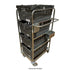 Kommissionierwagen – 590 x 615 x 1170 mm – ohne Kisten – glanzverzinkter Stahl mit Lenkrollen