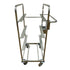 Kommissionierwagen – 590 x 615 x 1170 mm – ohne Kisten – glanzverzinkter Stahl mit Lenkrollen