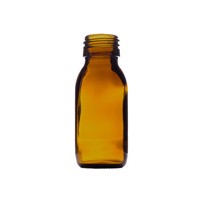 60 ml Bernsteinfarbene medizinische runde Glasflasche – UV-schutzflasche für Pharmazeutika & Kosmetika