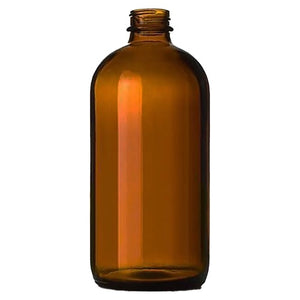 32 oz (1 Liter) Bernsteinfarbene Boston-Rundglasflasche – UV-schutzflasche für Kosmetika & Pharmazeutika