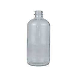 480ml Clear Boston Round Bottle – White Flint Glass Bottle for Pharmaceuticals & Cosmetics