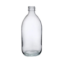 500ml Clear Alpha Syrup Bottle – White Flint Glass Bottle for Pharmaceuticals & Cosmetics