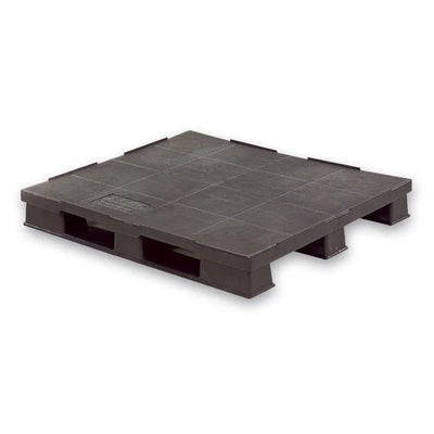 Kunststoffpalette – 1200 x 1000 x 150 mm – geschlossenes Deck mit erhöhtem Rand