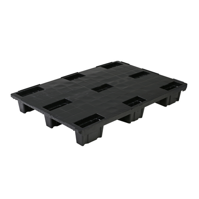 Kunststoffpalette 1200 x 1000 x 150 mm, geschlossenes Deck, erhöhter Rand, 1200 kg Tragkraft