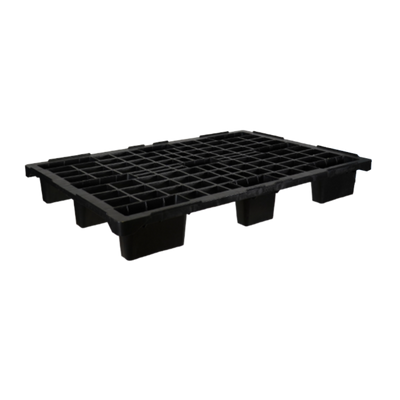 Kunststoff-Exportpalette – 1200 x 800 x 150 mm – offenes Deck, nestbar, 1000 kg Tragfähigkeit