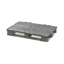Sturdy Plastic Pallet – 1200x800x157mm – Closed Deck, Recycled PP