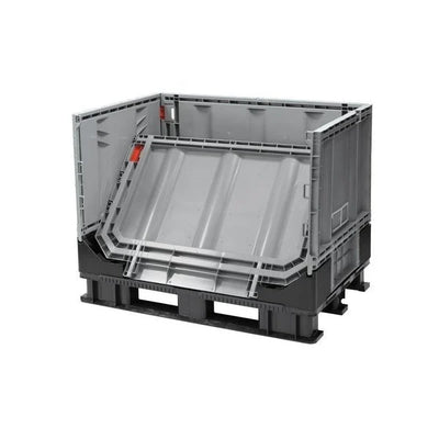 Plastic Pallet Box – 1211x811x902mm – 590L – Foldable with Lid