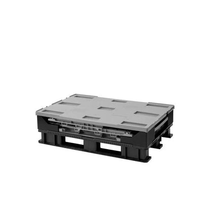 Plastic Pallet Box – 1211x811x902mm – 590L – Foldable with Lid
